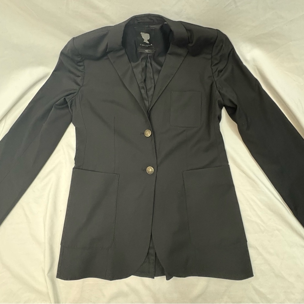 Aritzia Talula Black Wool Blend Tailored Blazer Women’s 10 - Picture 3 of 9